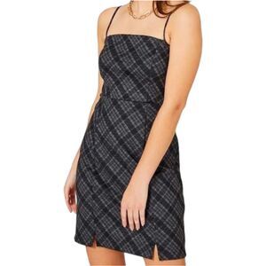 Altar'd State plaid mini dress spaghetti strap size xs